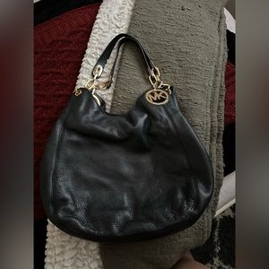 Black leather Michael Kors purse